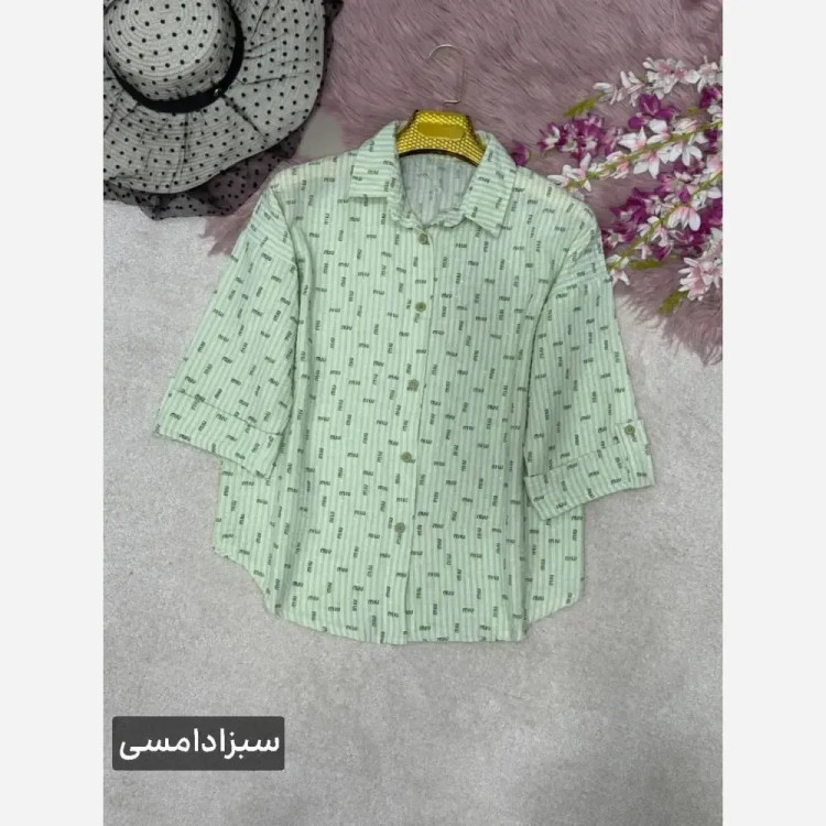شومیز طرح دار الهام پنبه زارا شاین دار فری سایز