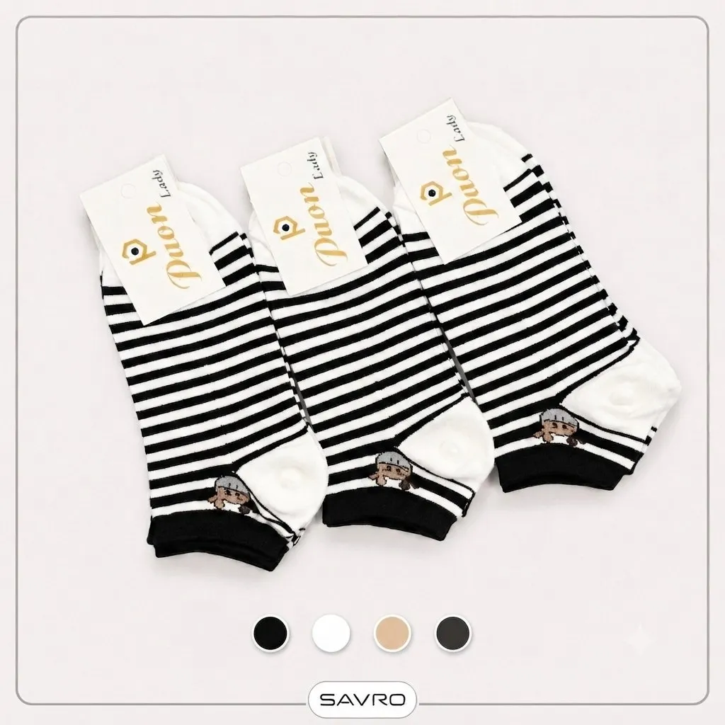 🧦 جوراب مچی زنانه طرحدار