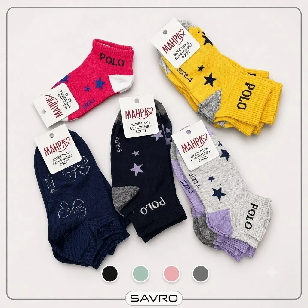 🧦 جوراب مچی بچگانه 4 سایز طرحدار