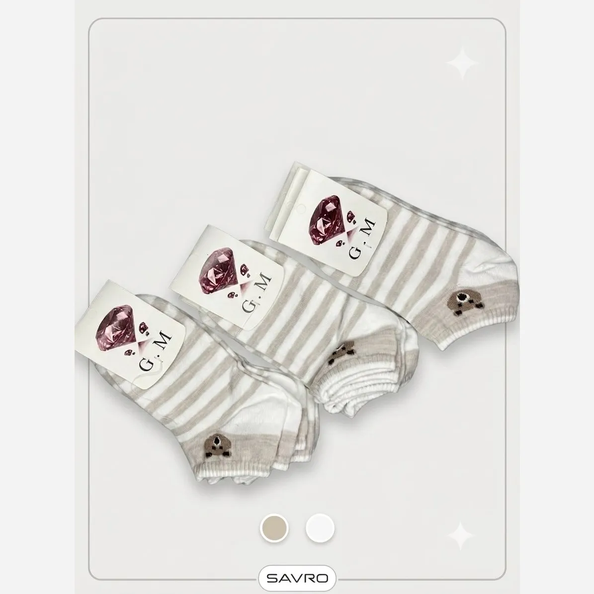 🧦 جوراب مچی زنانه طرحدار