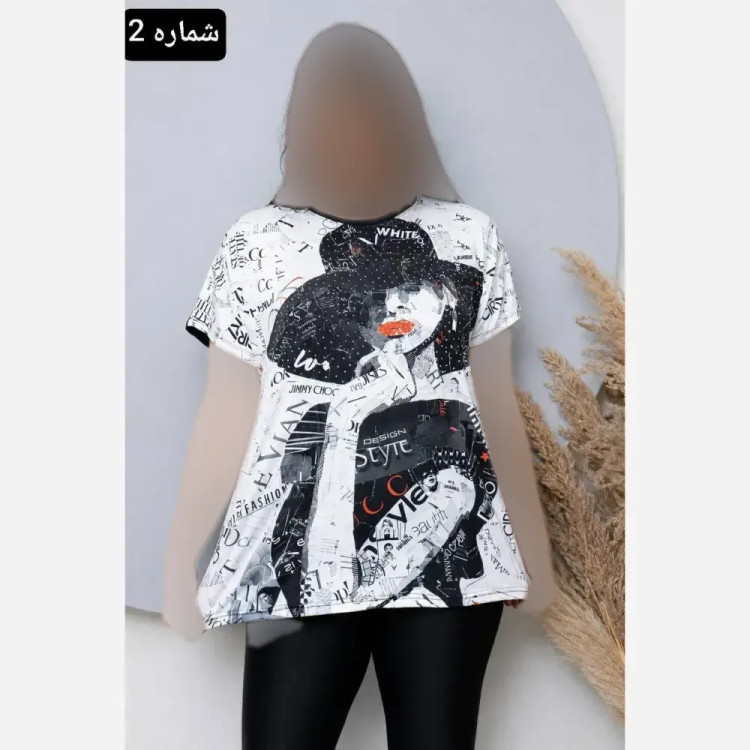 تونیک زنانه الیزه فول کش نگین دار سایز بزرگ