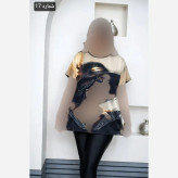 تونیک زنانه الیزه فول کش نگین دار سایز بزرگ