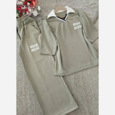 ست تیشرت شلوار نخ پنبه گلگسی فری سایز رنگی