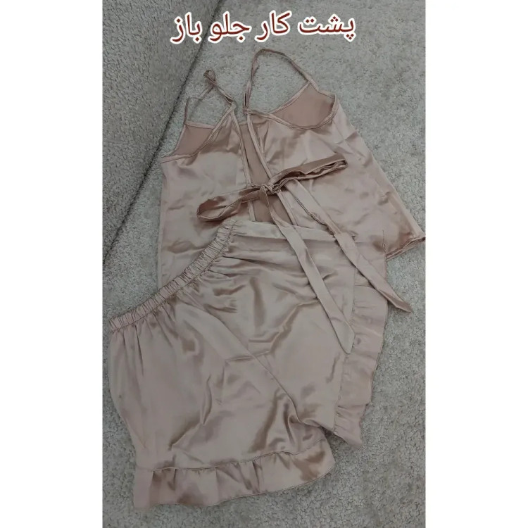 لباس خواب ساتن ابریشمی وارداتی فری سایز طرح خاص و زیبا پسند