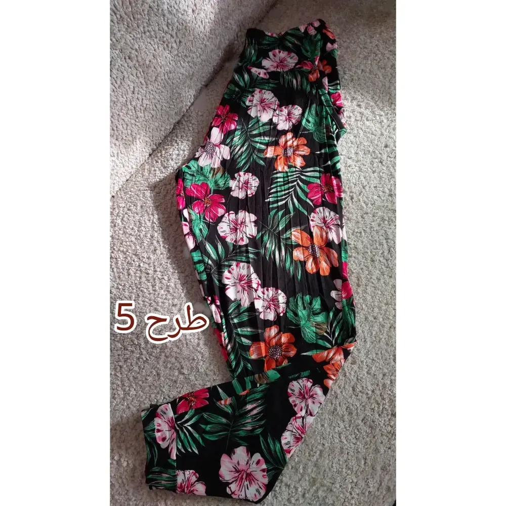 شلوار راحتی زنانه برند لیدی فری سایز جیب دار طرح شاد