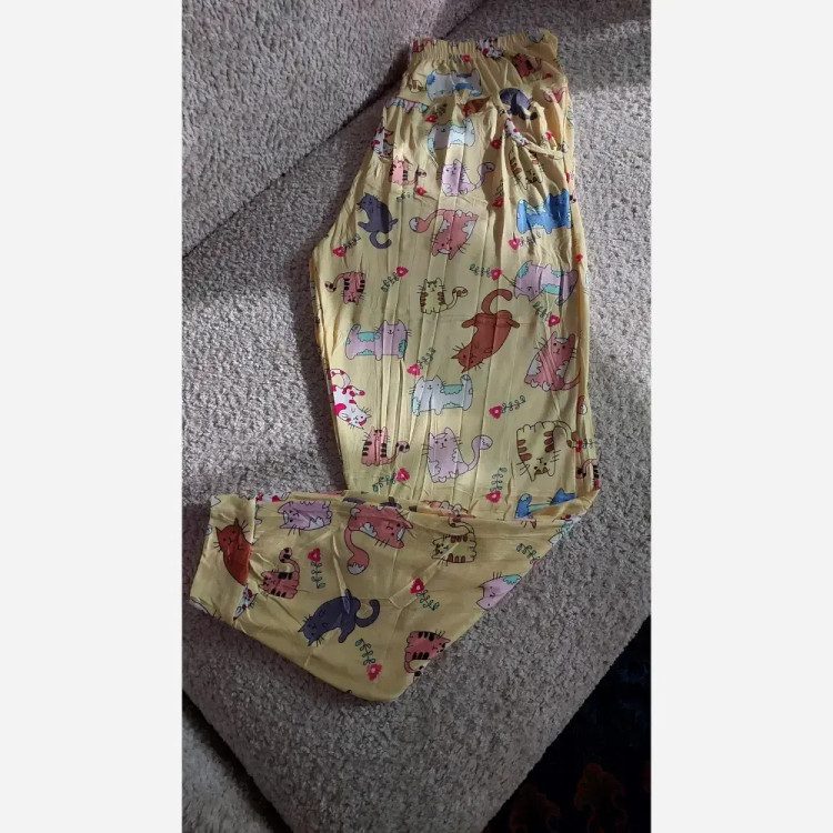 شلوار راحتی طرح عروسکی زنانه برند لیدی سایز 36 تا 48 پارچه خنک و لطیف