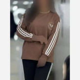 بلوز و شلوار تنیسی پنبه گلکسی درجه یک موکا فری سایز