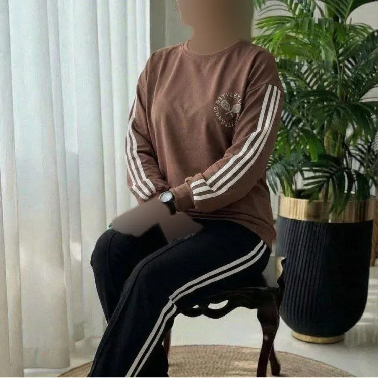 بلوز و شلوار تنیسی پنبه گلکسی درجه یک موکا فری سایز