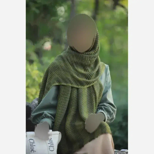 شال حصیری نخی زنانه ابعاد 75 در 175 رنگ بندی متنوع