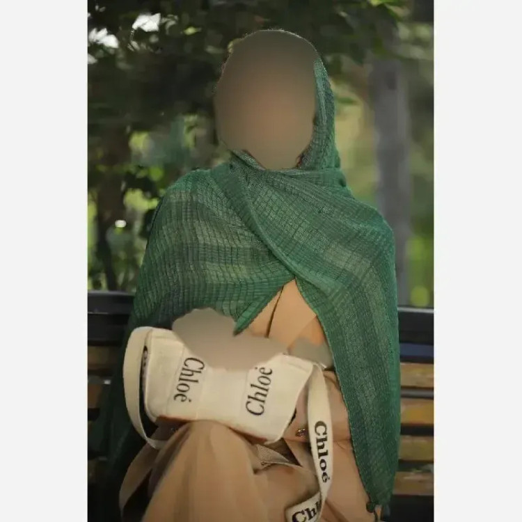 شال حصیری نخی زنانه ابعاد 75 در 175 رنگ بندی متنوع