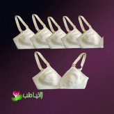 سوتین زنانه نخی پنبه ای ژانیاطب بسته 6 عددی