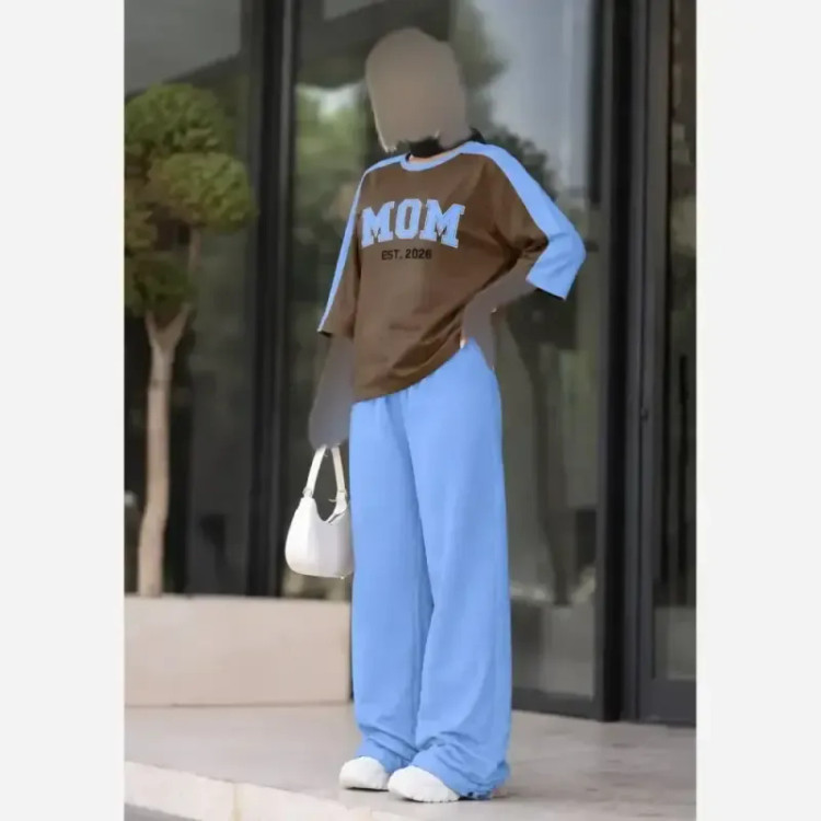 ست اسپرت زنانه پنبه گلکسی مدل mom سایز 38 تا 48
