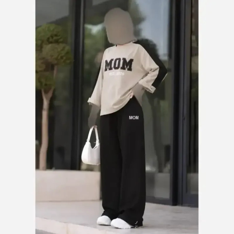 ست اسپرت زنانه پنبه گلکسی مدل mom سایز 38 تا 48