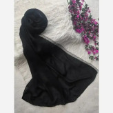 شال درختی نگین مشکی لب دانتل مجلسی فری سایز