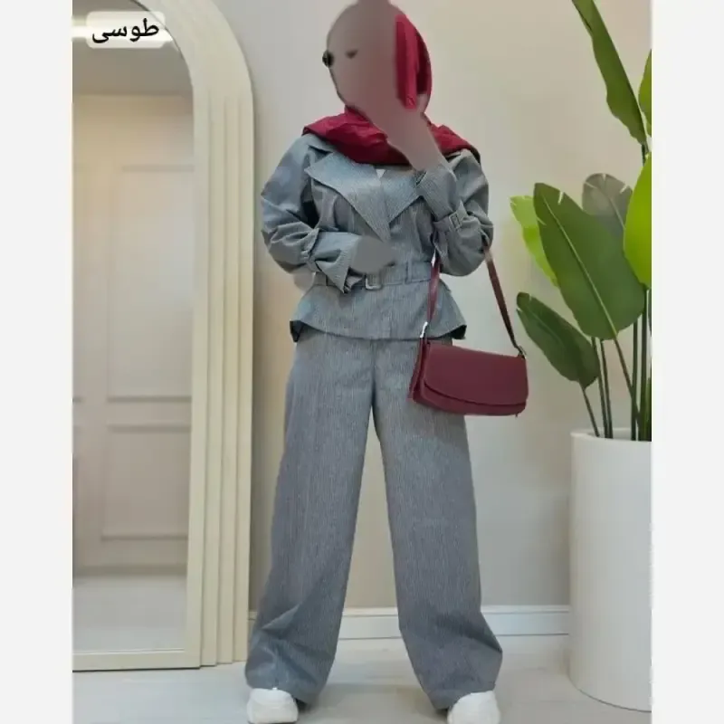 ست کت سارافون گلدوزی ژیوا جنس تافته شاینی فری سایز 36 تا 46