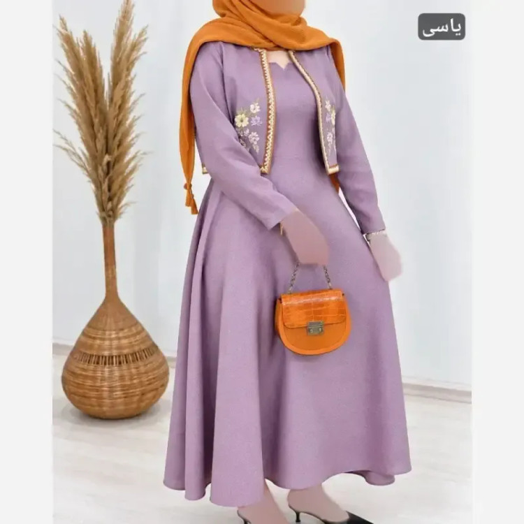 ست کت سارافون گلدوزی ژیوا جنس تافته شاینی فری سایز 36 تا 46