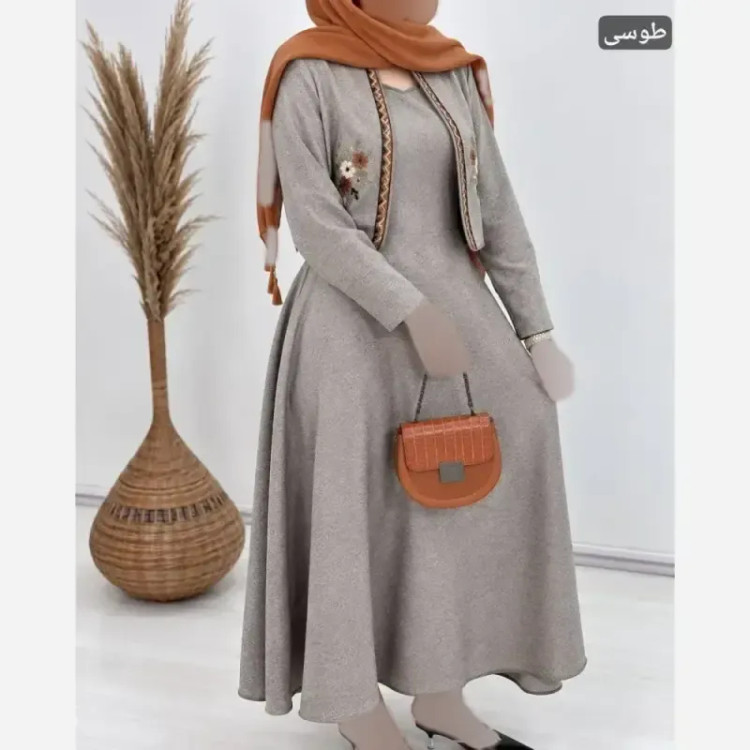 ست کت سارافون گلدوزی ژیوا جنس تافته شاینی فری سایز 36 تا 46