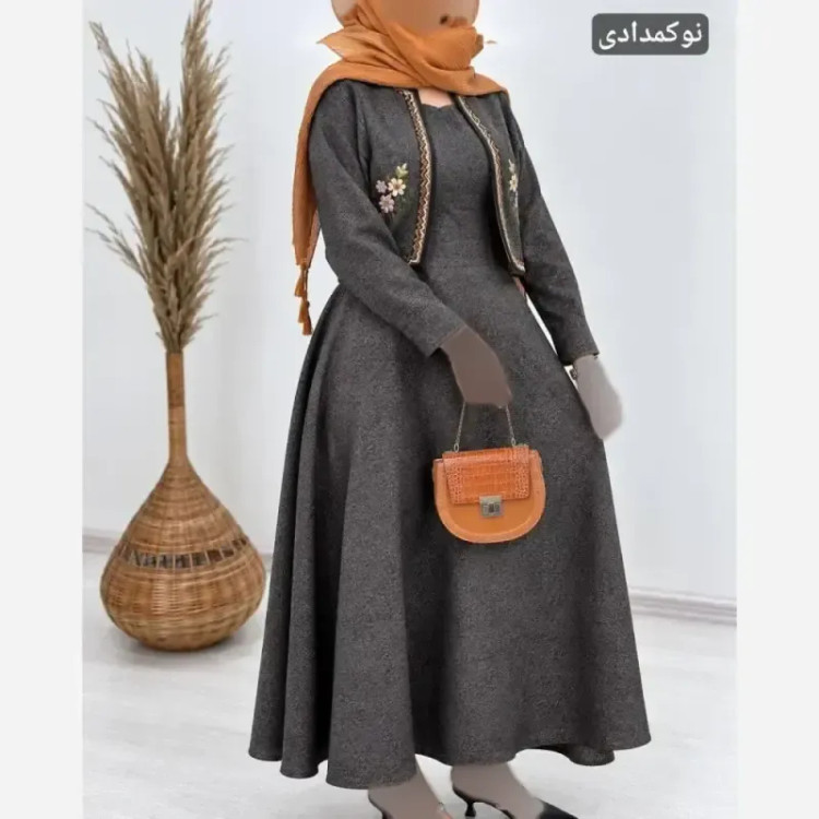ست کت سارافون گلدوزی ژیوا جنس تافته شاینی فری سایز 36 تا 46