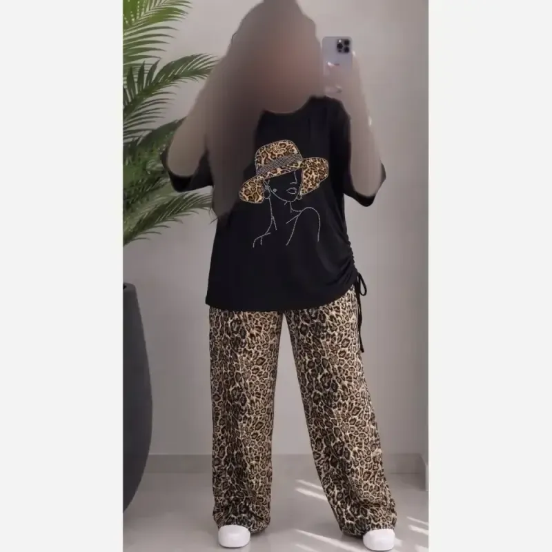ست لباس زنانه مدل الیزابت جنس ویسکوز الیزه کش فری سایز 38 تا 50