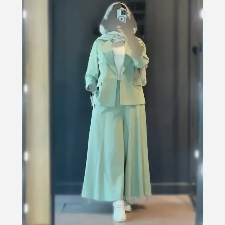 کت و شلوار زنانه مدل نیکی جنس لینن