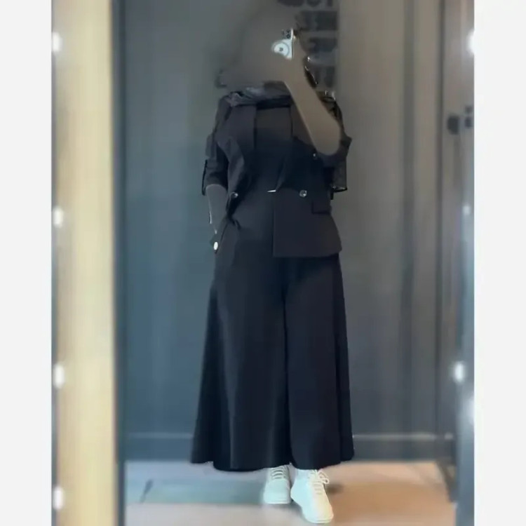 کت و شلوار زنانه مدل نیکی جنس لینن