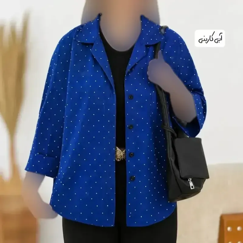 شومیز نگین دار سایز بزرگ جنس پری