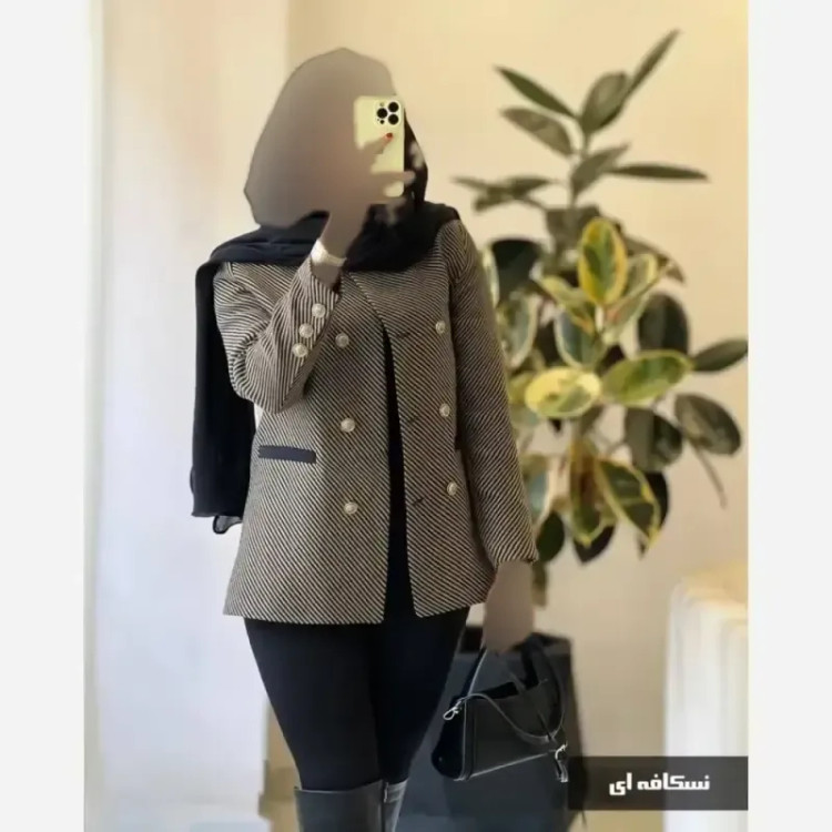 کت فوتر زنانه مدل نگاه رنگ مشکی و شکلاتی سایز یک و دو