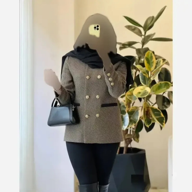 کت فوتر زنانه مدل نگاه رنگ مشکی و شکلاتی سایز یک و دو
