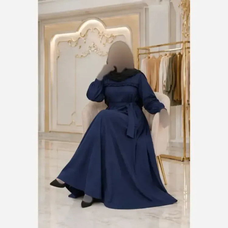 پیراهن بلند مخمل کبریتی ریز زنانه فری سایز تا 48 کمربندار
