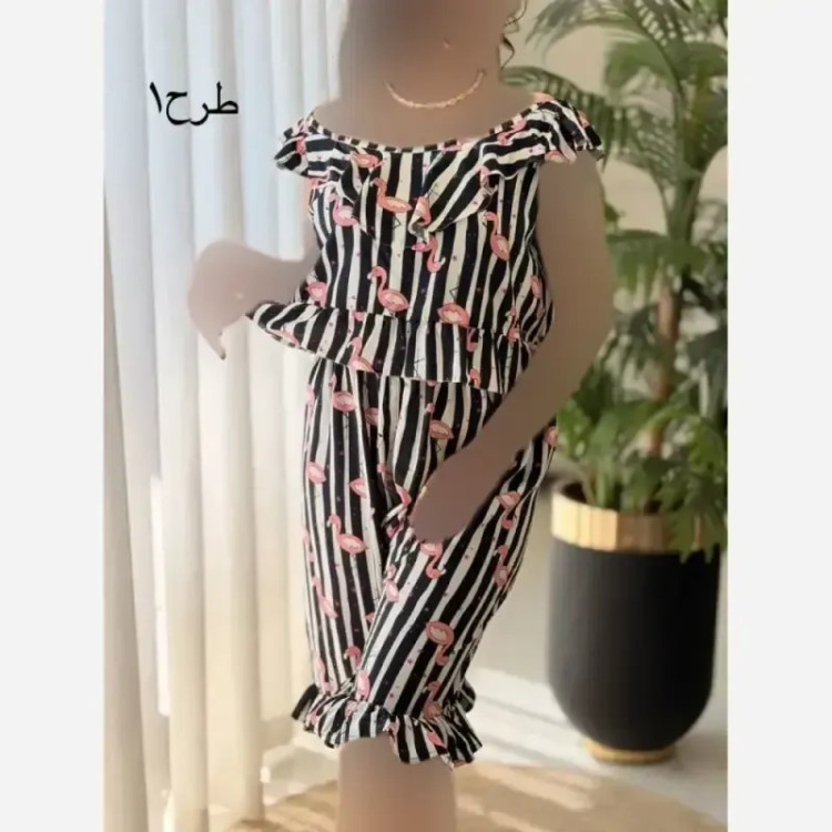 ست تاپ و شلوارک ماریا تمام نخ فری سایز 36 تا 46