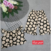 ست تاپ و شلوارک ماریا تمام نخ فری سایز 36 تا 46