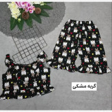 ست تاپ و شلوارک ماریا تمام نخ فری سایز 36 تا 46