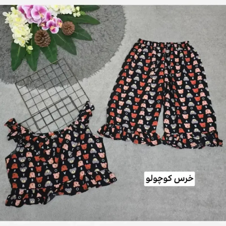 ست تاپ و شلوارک ماریا تمام نخ فری سایز 36 تا 46