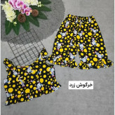 ست تاپ و شلوارک ماریا تمام نخ فری سایز 36 تا 46