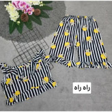 ست تاپ و شلوارک ماریا تمام نخ فری سایز 36 تا 46
