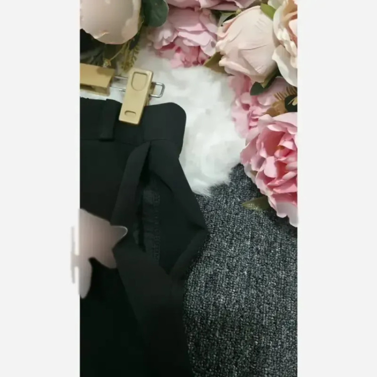 شلوار بگ زنانه مازراتی دبل اصلی گرم بالا مشکی