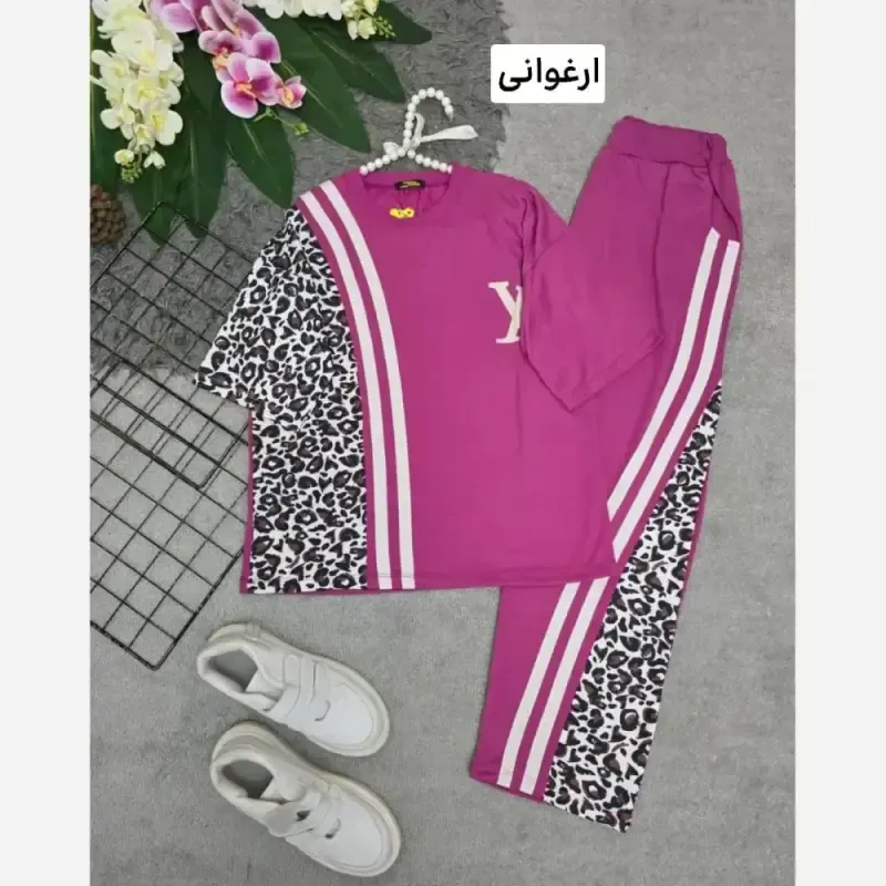 تیشرت و شلوار مدل ترانه جنس پنبه فری سایز