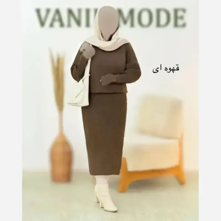 ست دو تیکه سارافون و رویی بافت با کیفیت فری سایز 36 تا 46
