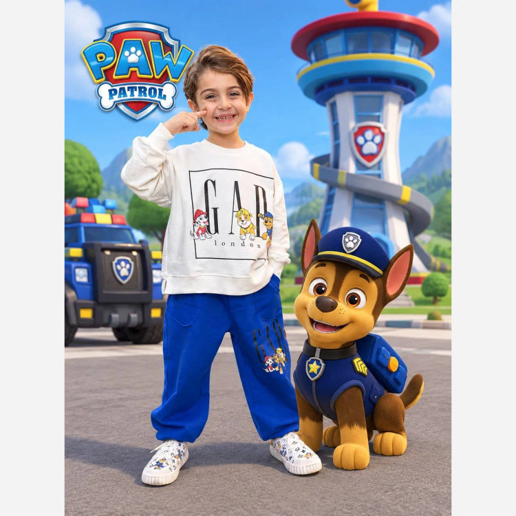ست بلوز و شلوار پاییزه بچگانه طرح GAP و سگ های نگهبان 4 تا 11 سال