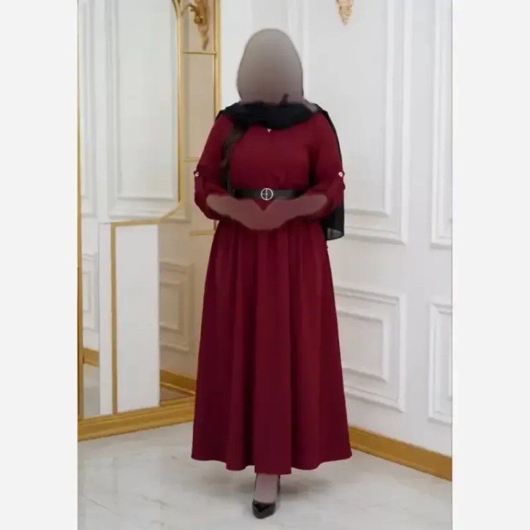 پیراهن بلند زنانه سارینا جنس الیزه درجه یک سایز فری تا 48