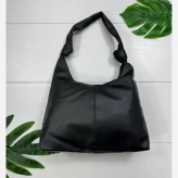 کیف بند گره ای چرم سبک و جادار رنگ مشکی و موکا