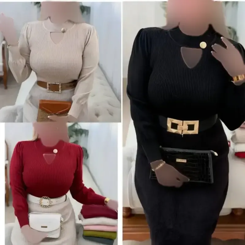 بلوز بافت بیسیک وارداتی گرم بالا فری سایز 36 تا 46