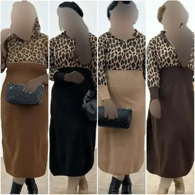 کفتان بافت ژیوان فری سایز نسکافه ای و کرم
