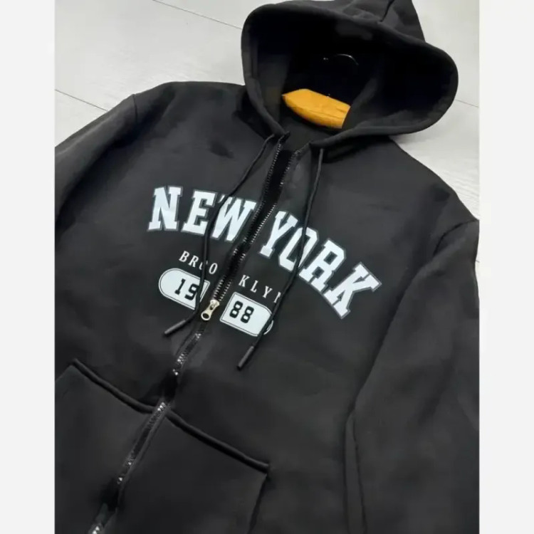 سویشرت زنانه دورس تو کرکی طرح NY رنگ مشکی سایز فری سایز