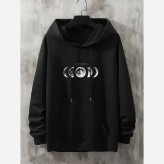 هودی زنانه دورس تو کرکی طرح moon phases رنگ مشکی سایز فری سایز 38 تا 46