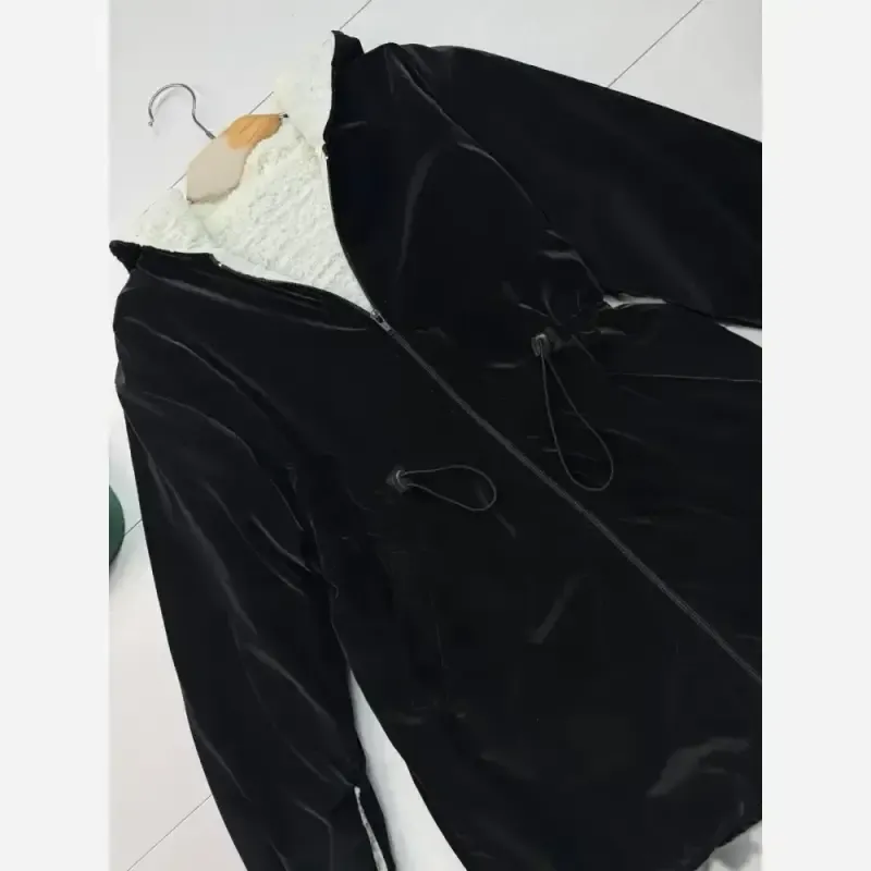 کاپشن لیوسا سیلیکونی داخل ببعی کلاهدار مشکی سایز 38 تا 46