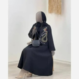 کت و دامن زنانه مازراتی گلدوزی شده مدل ثمر رنگ مشکی فری سایز