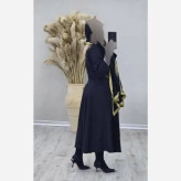 کت و دامن زنانه مازراتی گلدوزی شده مدل ثمر رنگ مشکی فری سایز