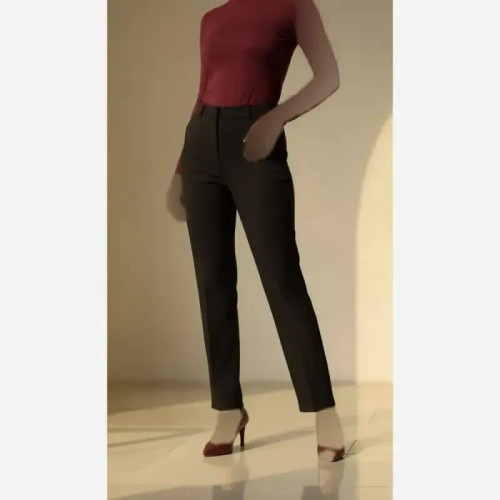 شلوار کلاسیک مازراتی زنانه درجه یک قهوه ای موکا