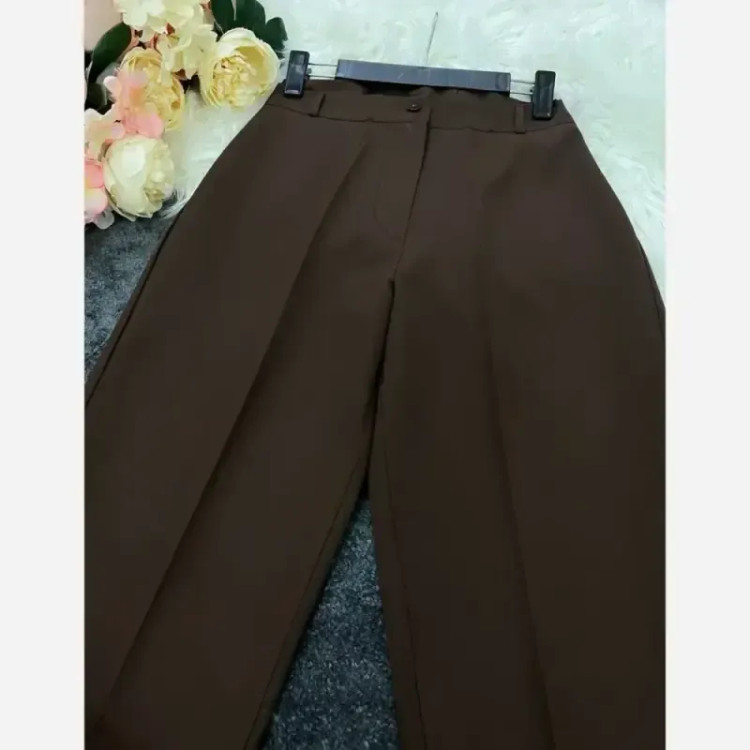 شلوار کلاسیک مازراتی زنانه درجه یک قهوه ای موکا